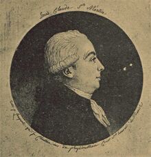 Profile portrait of Louis-Claude de Saint-Martin, with his name above the image.